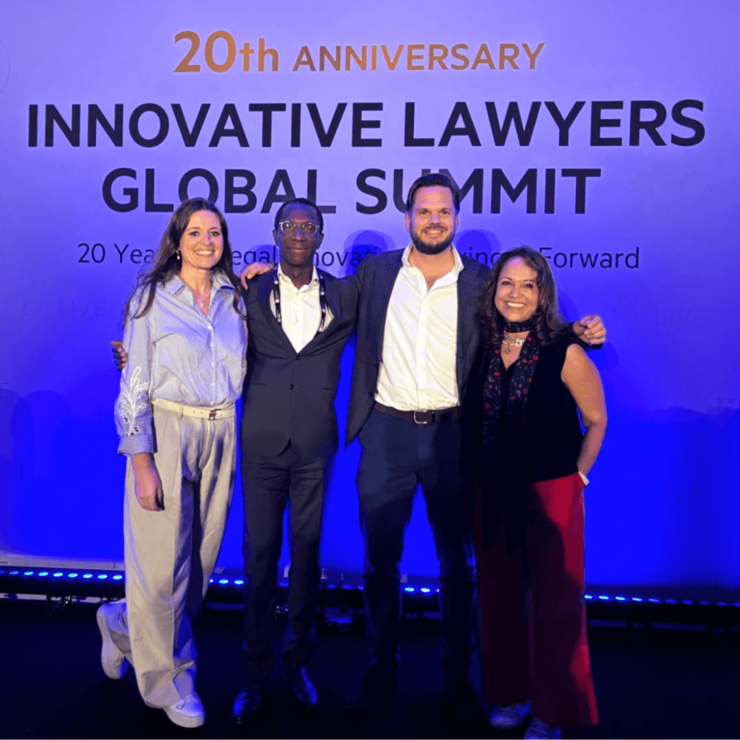 image of Francesca Bennetts, Hervé Ékué, David Wakeling and Reena SenGupta attending the Innovative Lawyer Global summit